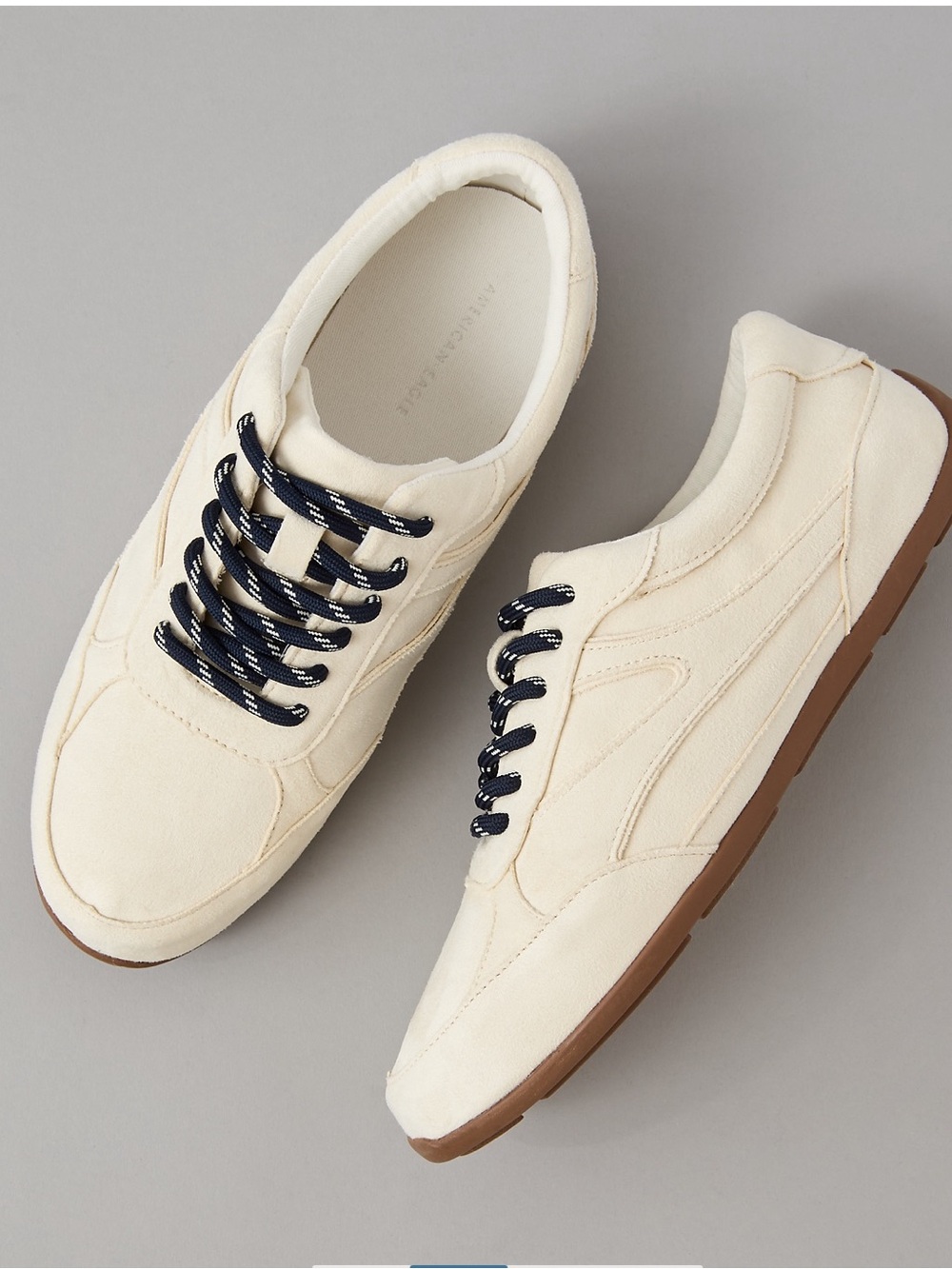 American Eagle AE Low Retro Sneakers - White/Ivory Size 8